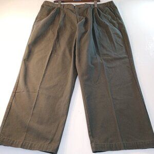 NWOT Men 44x30 Chino Pant Green 4-Pocket Cotton Blend Relax Durable Comfortable